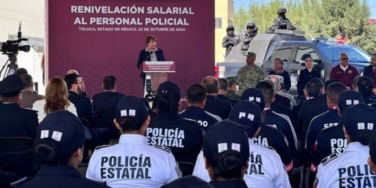 Anuncian renivelación salarial para policías del Estado de México