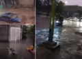 Torrencial lluvia y granizada provocan severas inundaciones en el Estado de México